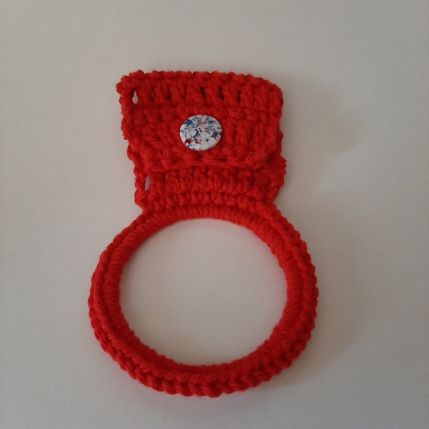 Red Crochet Towel Hanger