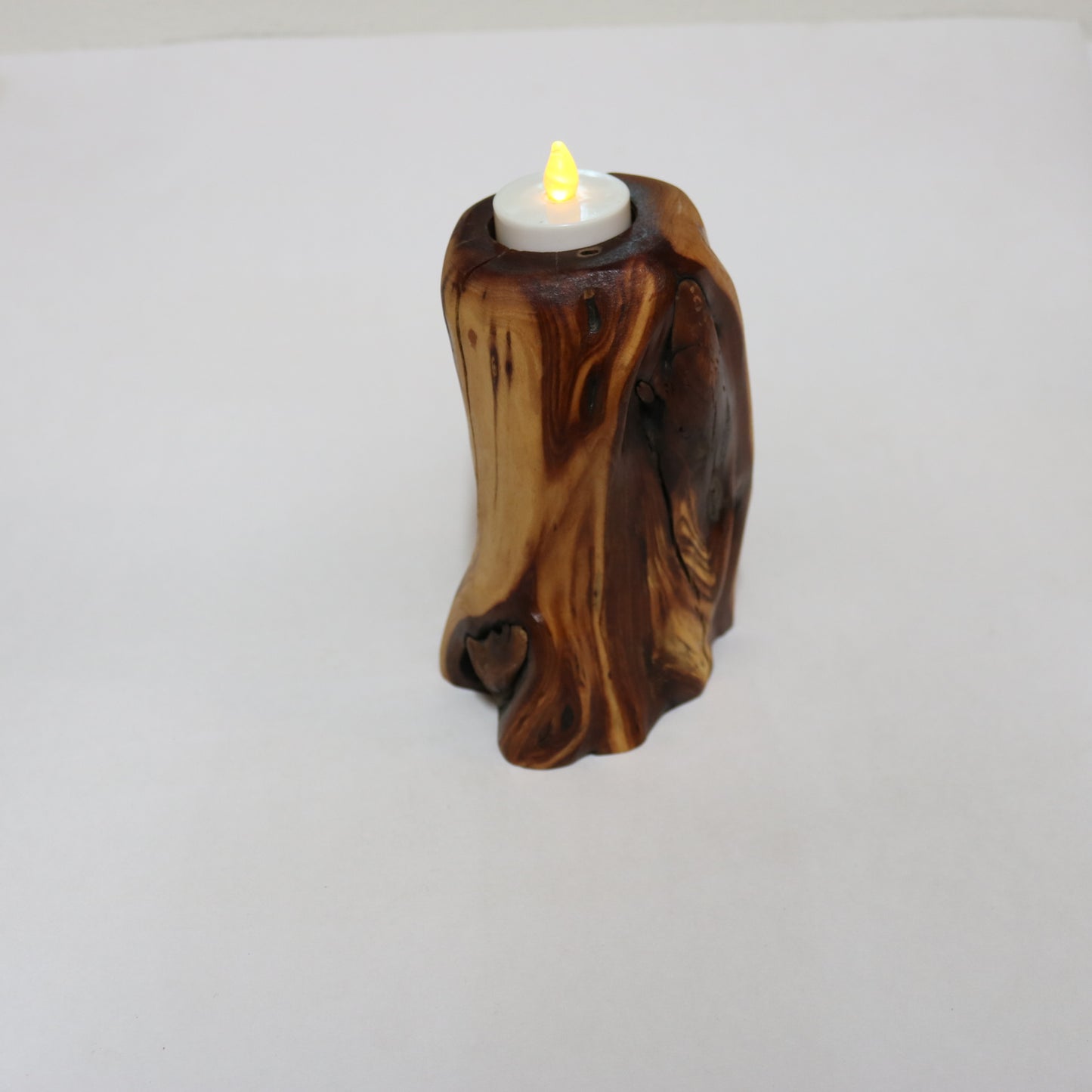 Manzanita Candle Holder, Handcrafted from Oregon Native Hardwood