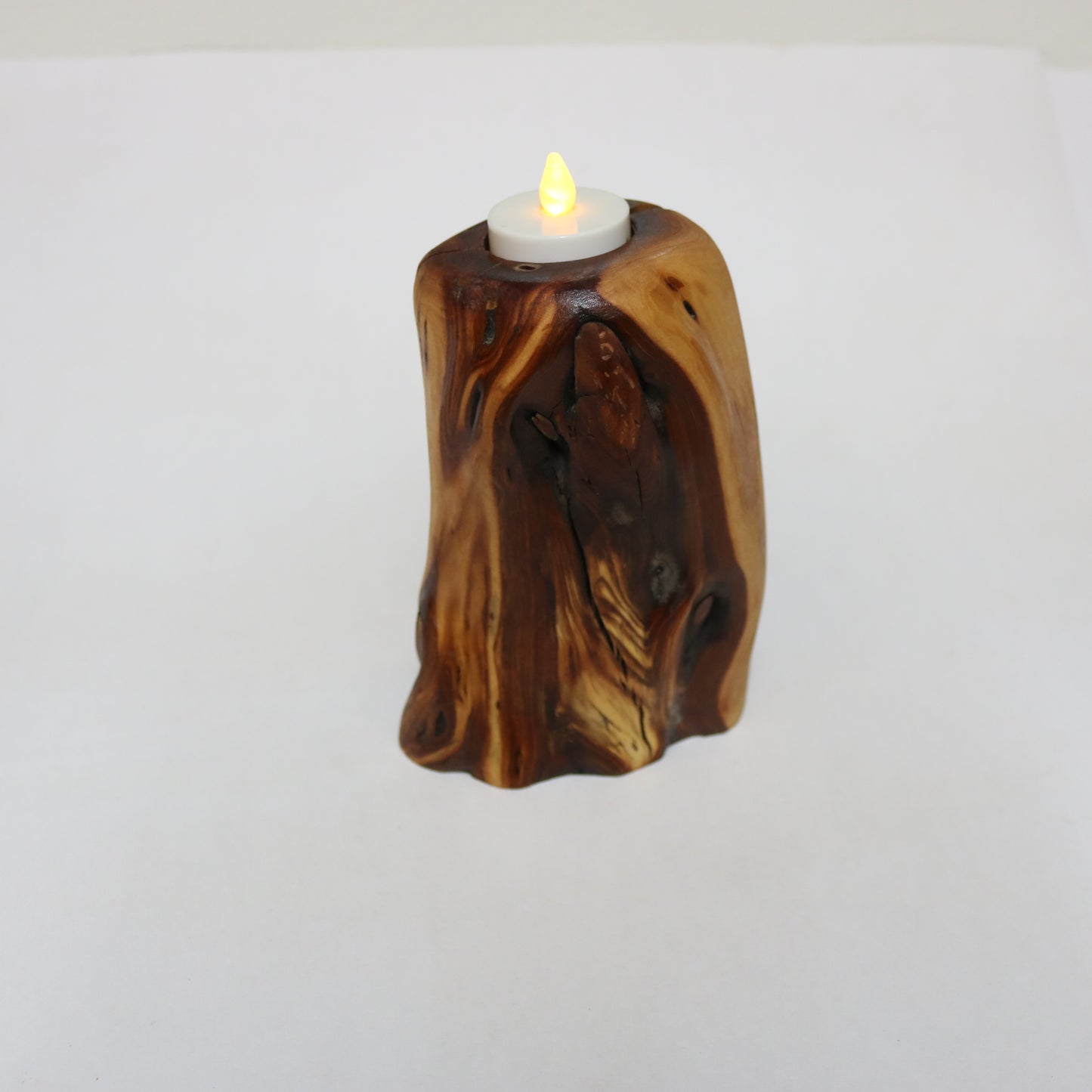 Manzanita Candle Holder, Handcrafted from Oregon Native Hardwood