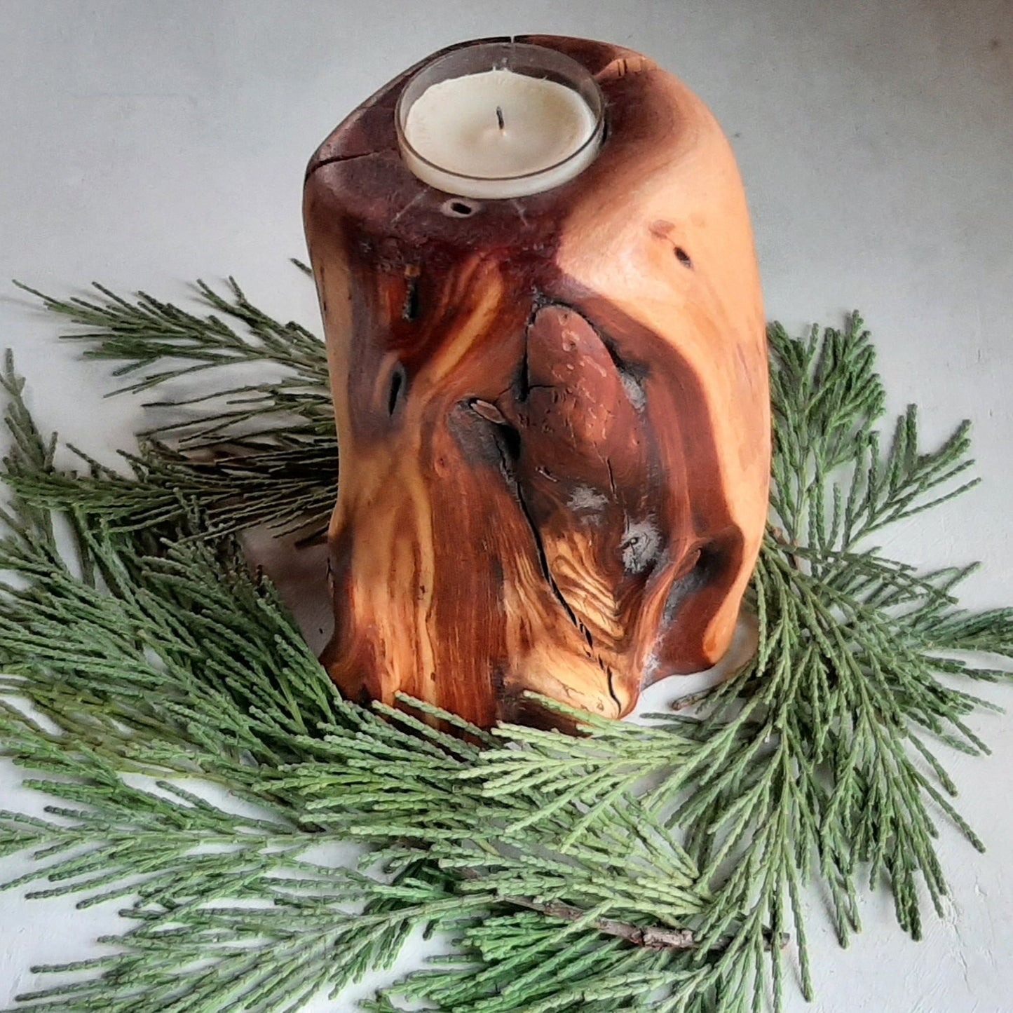 Manzanita Candle Holder, Handcrafted from Oregon Native Hardwood