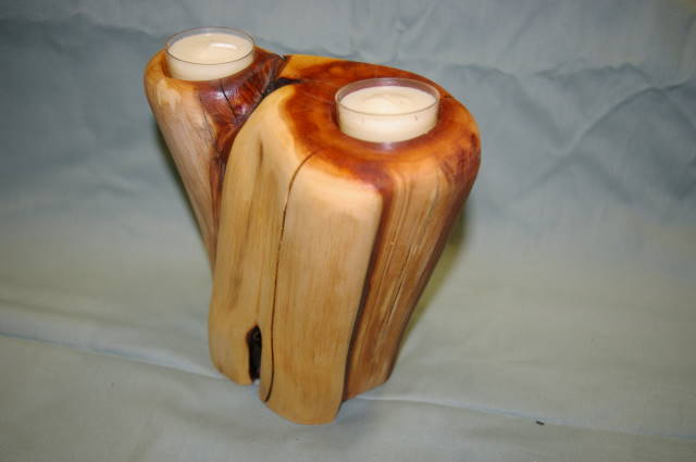 Manzanita Dual Candle Holder/Handcrafted Candle Holder/Romantic Candle/Natural Hardwood Candle