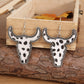 Alloy Animal Print Cow Head Earrings