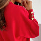 V-Neck Long Sleeve Sweatshirt