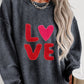 Valentine’s Day LOVE Round Neck Long Sleeve Sweatshirt