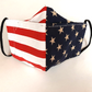 Face Mask/ American Flag Face Masks/double layer quilters cotton with nose cover/washable/best fitting/ made in USA