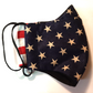 Face Mask/ American Flag Face Masks/double layer quilters cotton with nose cover/washable/best fitting/ made in USA