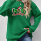 Letter Graphic Round Neck Long Sleeve Sweatshirt