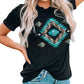 Western  Printed Crewneck Graphic Tee