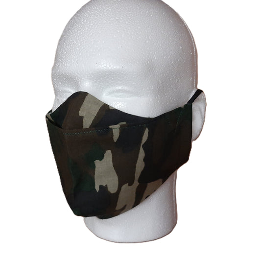 Camo Face Mask/Double Layer/All Cotton/Nose Cover/Washable/Reusable/Best Fitting