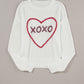 XOXO Round Neck Drop Shoulder Sweater