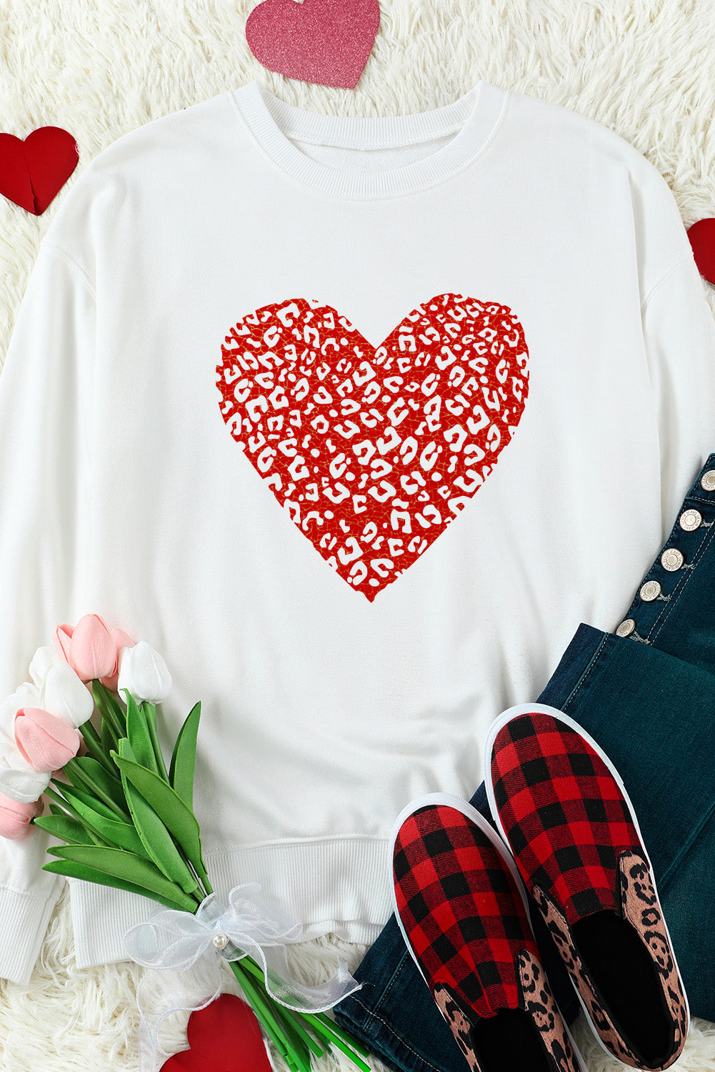 Leopard Heart Sweatshirt