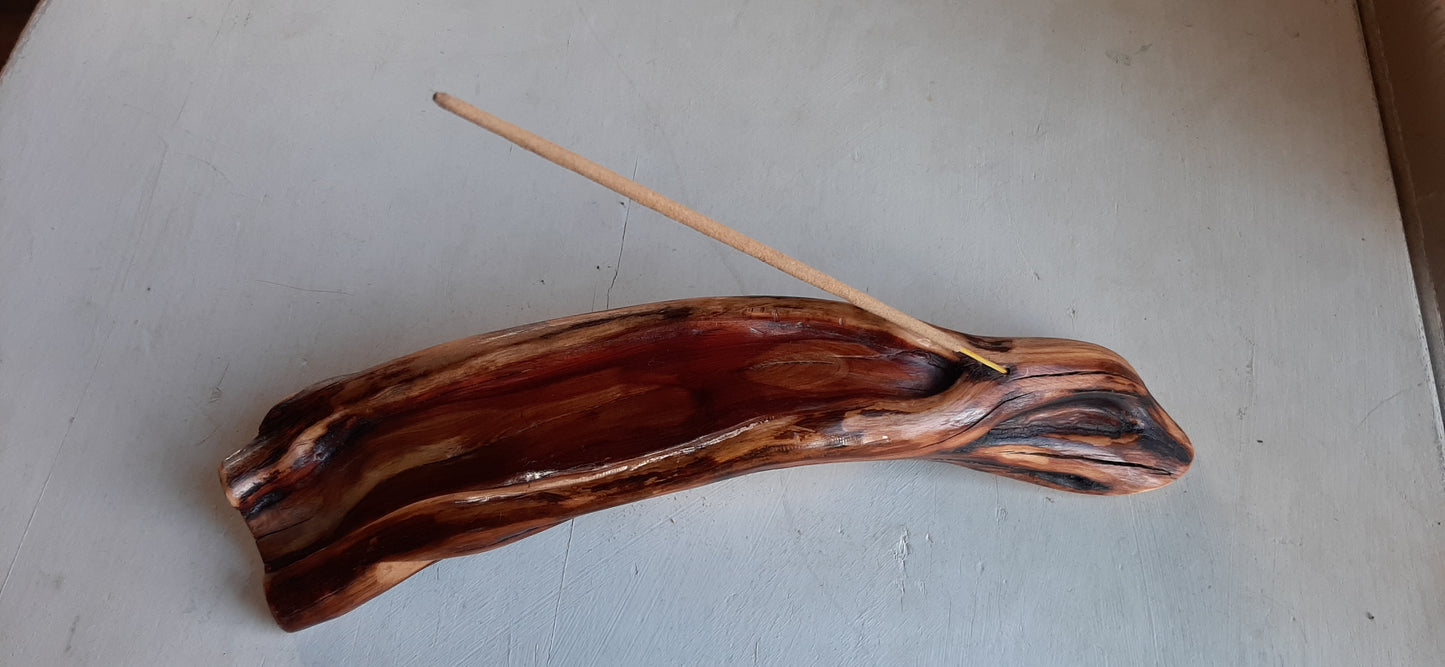 Incense Holder/Manzanita Wood incense Holder/Handcrafted Oregon Hardwood