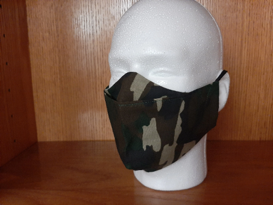 Camo Face Mask/Double Layer/All Cotton/Nose Cover/Washable/Reusable/Best Fitting
