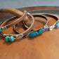 Leather Bracelet, Beaded, Wire Wrap, For Her, Fashionable, Southwestern